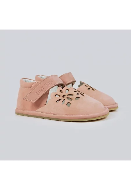 Pantofi Barefoot din piele naturala - Aster - Roz - Светлорозов