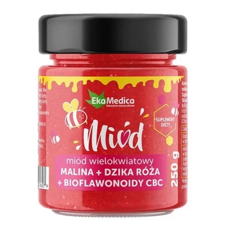 Пчелен мед с малина, шипка и биофлавоноиди – За имунитет, 250 g