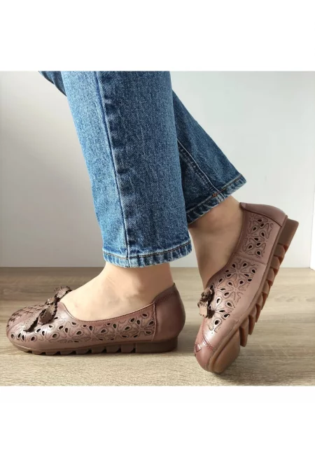 Перфорирани обувки Дамски  106 Apricot - Кайсия - Apricot