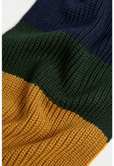 Плетен шал в цветен блок
