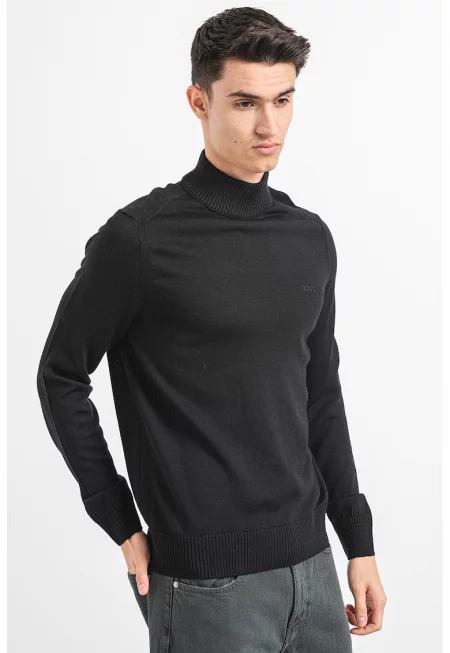 Поло с вълна - Черен
