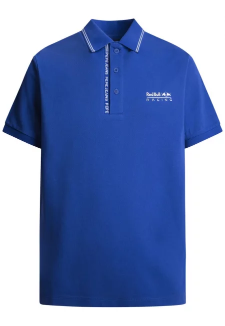Поло тениска  x Red Bull Racing Tipped Logo 2024 - памук/еластан - синя - Син