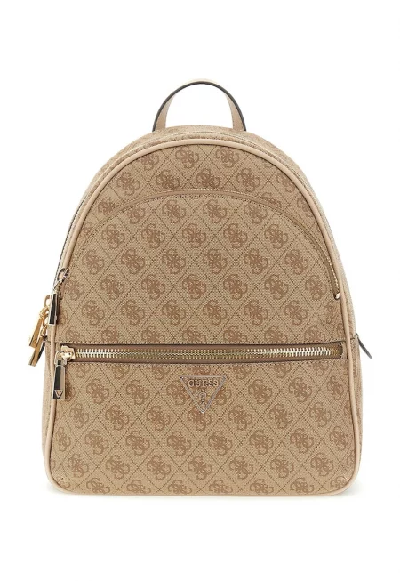 Раница Manhattan II от еко кожа с монограм - Светлокафяв