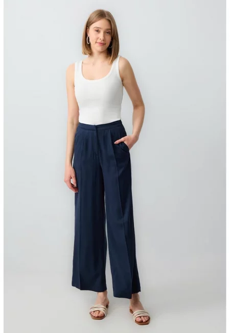 Разкроен панталон - Ултрамарин синьо