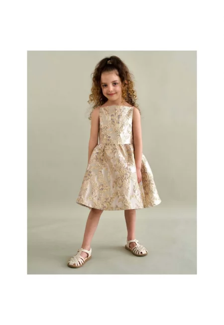 Разкроена роля с флорални бродерии - без ръкави