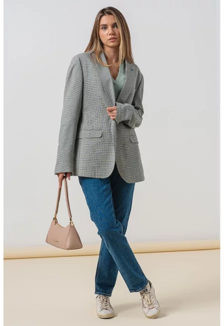 Рипсен шпиц пуловер - Бледозелен