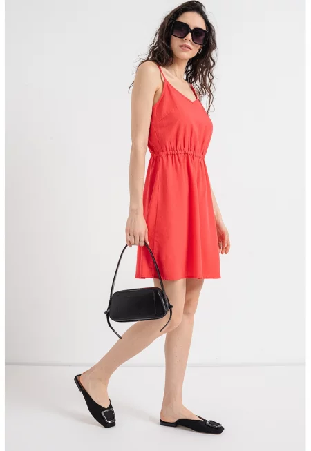 Рокля с лен Milo с шпиц