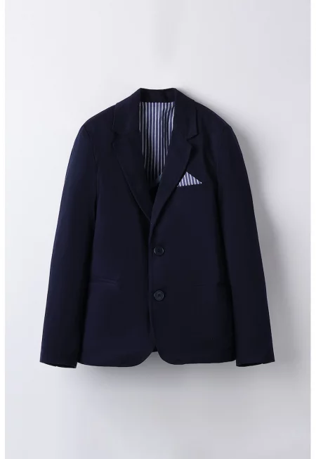 Сако с памук и копчета - Ултрамарин синьо