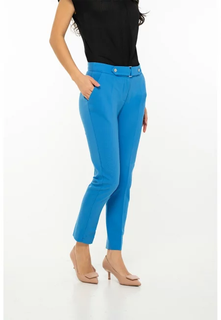 Скъсен панталон Yrina със скосени джобове - Кралско Синьо