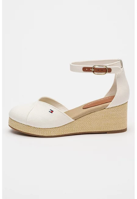 Скосени сандали Flag - Бял