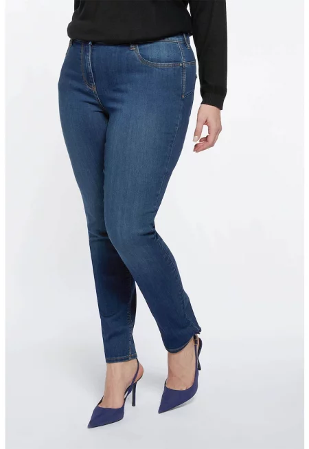 Слим дънки с висока талия