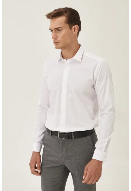 Слим риза с памук