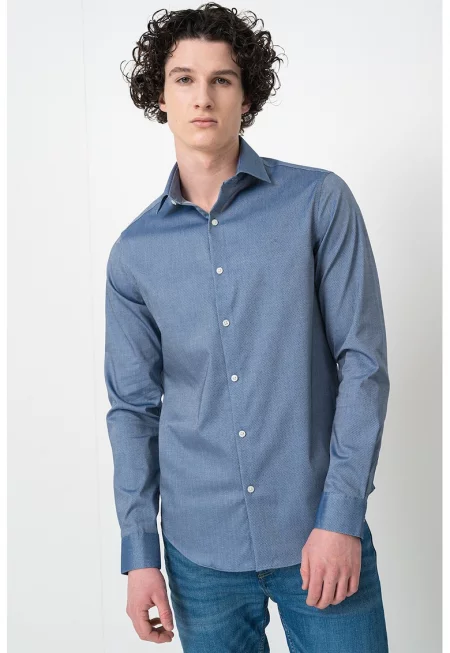 Слим риза - Тъмносин