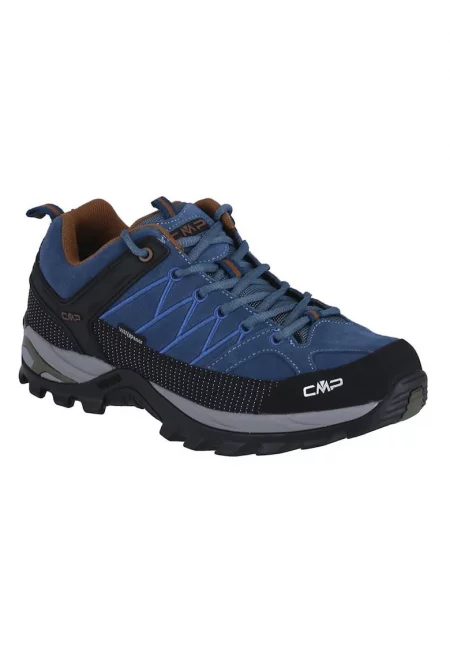 Спортни обувки за мъже Rigel Low Trekking Wp -  Естествена кожа - Син