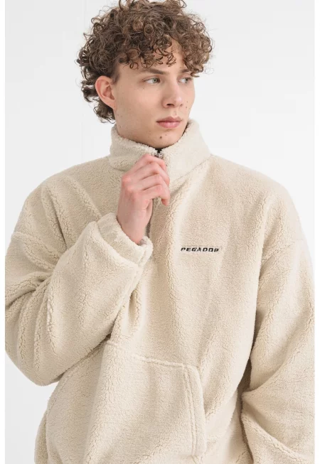 Суитшърт с джоб кенгуру и цип