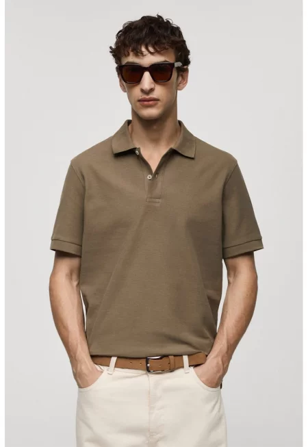 Тениска Rea от памучно пике с яка