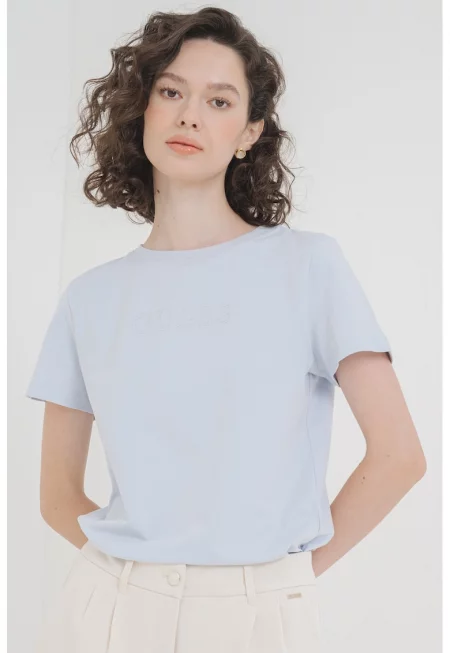 Тениска с декоративни камъни