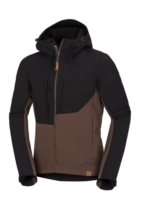 Трекинг яке August Adventure Softshell - Черен/Кафяв