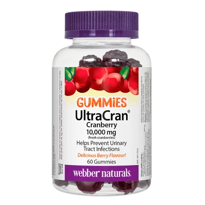 UltraCran Cranberry 10000 mg (fresh cranberries) - Червена боровинка гъми, 60 желирани таблетки