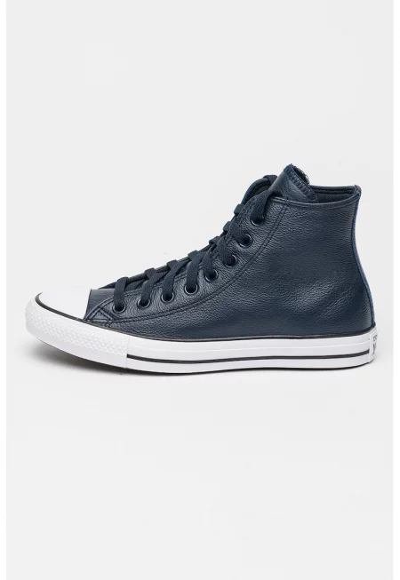 Унисекс кецове All Star от кожа под глезена - Ултрамарин синьо