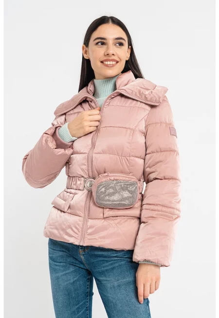 Ватирано зимно яке с колан