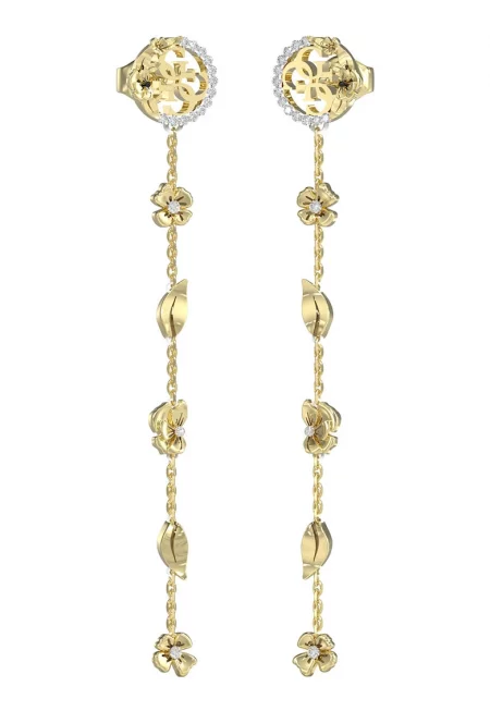 Висящи обеци от неръждаема стомана - Златист