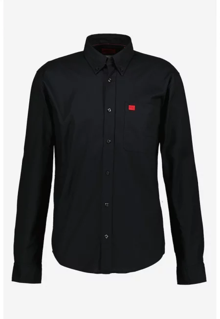 Вталена риза Evito с джоб на гърдите - Черен