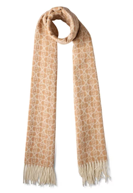 Жакардов шал с монограм - Камел