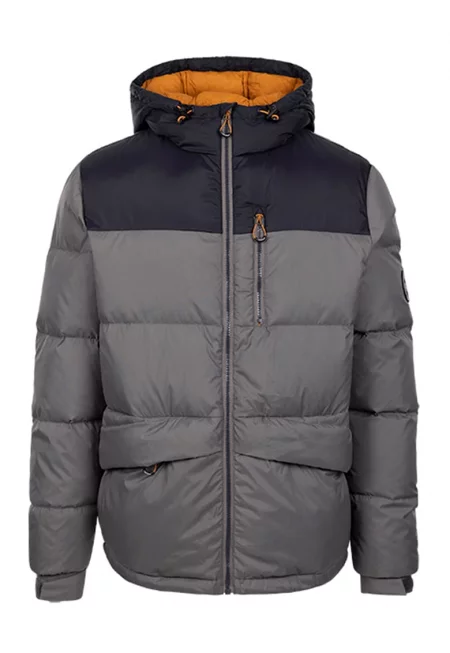 Зимно пухено яке Erris с качулка - Черен/Сив