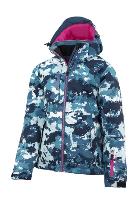 Зимно яке за сноуборд с десен и качулка