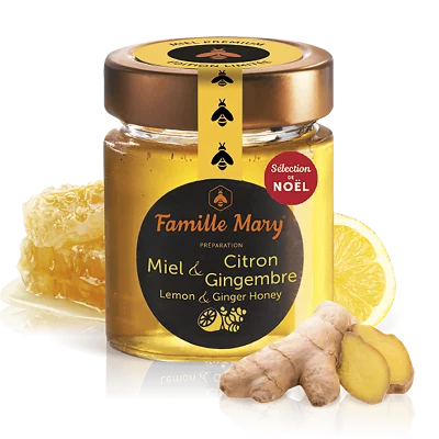 Акациев пчелен мед с лимон и джинджифил, 170 g