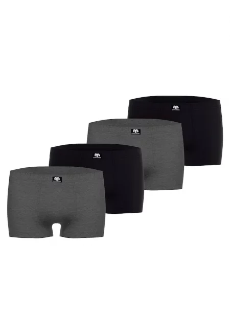 Боксерки - 4 чифта - Черен/Сив