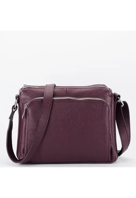 Чанта от естествена кожа Camelia 124 - Бордо