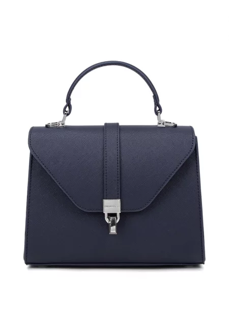 Чанта през рамо от еко кожа - Тъмносин