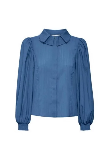 Дамска блуза -  301666257 - Вискоза/Полиестер - Син - Син