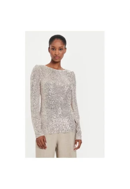 Дамска блуза -  304010088 - Полиестер - Сребро - Сребрист
