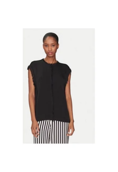 Дамска блуза -  305138378 - Вискоза - Черна - Черен