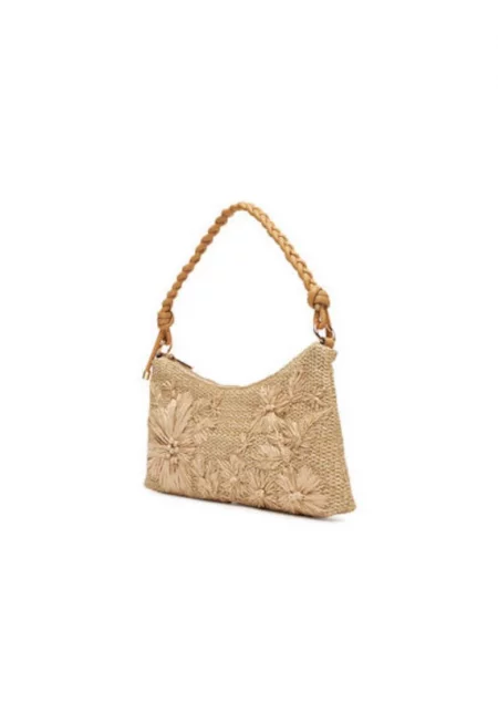 Дамска чанта  14009858 - Текстил - Бежов