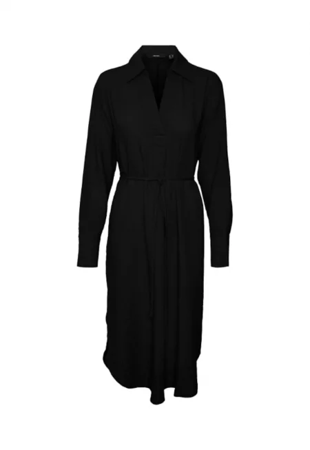 Дамска ежедневна рокля -  302729753 - Полиестер - Черен