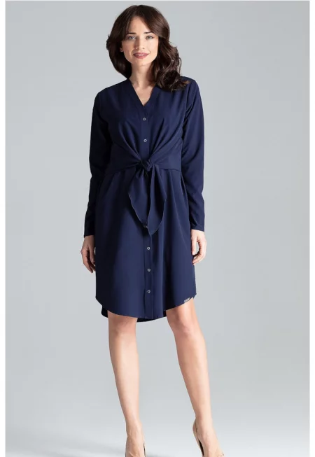 Дамска мини рокля Odo L031 тъмно синя