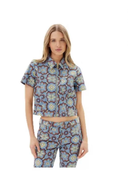 Дамска риза -  100% памук - многоцветна