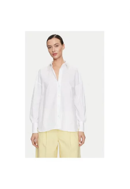 Дамска риза -  304423864 - Памук - Бяла - Бял