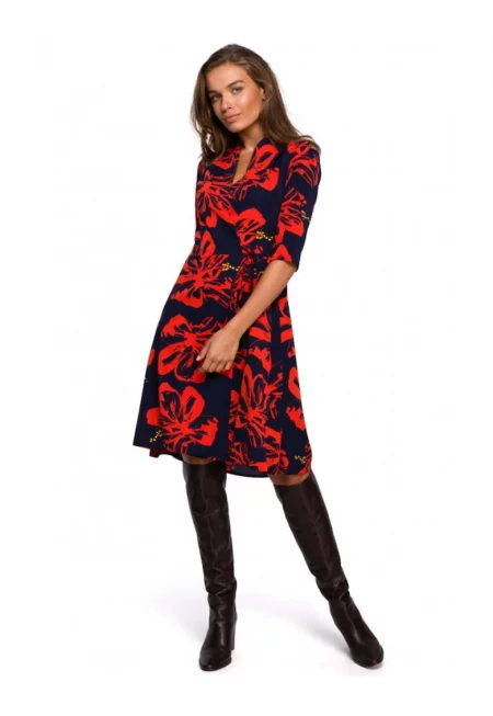 Дамска рокля -  Памук/Еластан 32''