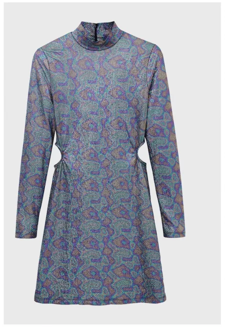 Дамска рокля -  Полиестер - Многоцветен