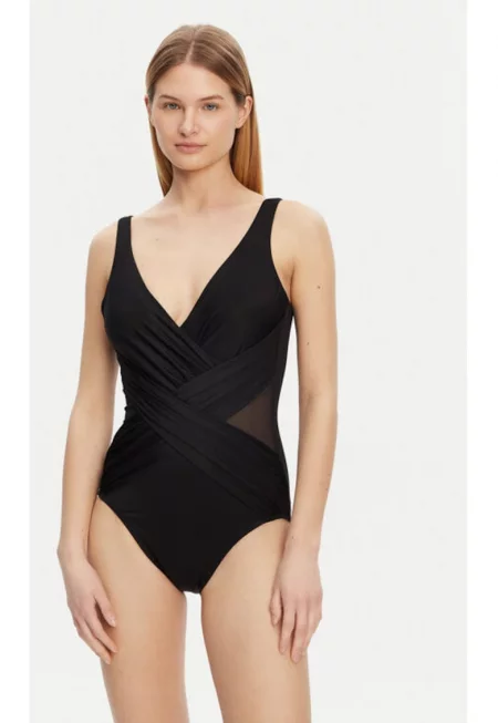 Дамски бански костюм -  305152718 - Полиамид/Еластан - 40 - Черен