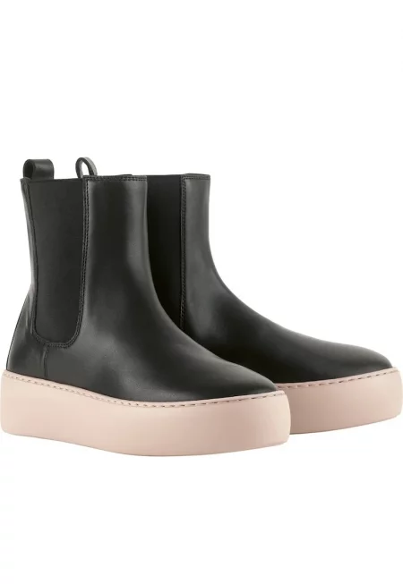 Дамски боти - Hogl - ежедневни - естествена кожа - черни