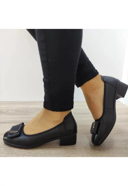 Дамски елегантни обувки  20018A 01-N - Черен