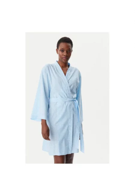 Дамски халат -  305145666 - Памук/Вискоза - Син - Син