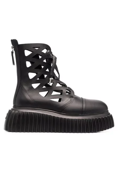 Дамски обувки  Кожени - Черни - Черен