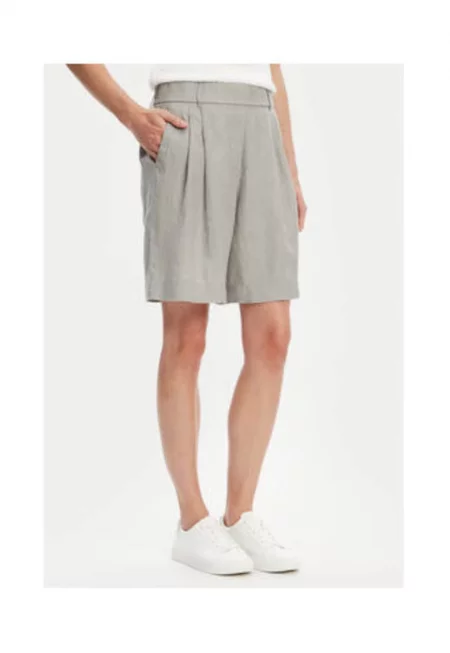 Дамски панталон -  Сив - лен - Сив